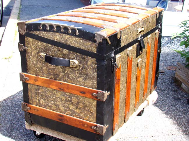 A fine 19th Century American Steamer Trunk fully restored circa 1880 